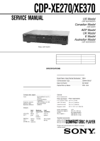 Sony CDP-XE270-CDP-XE370 - Service Manual 